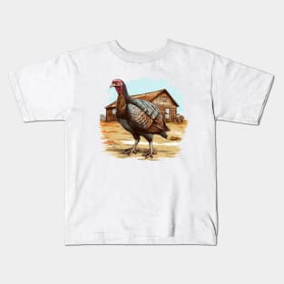 Farm Turkey Kids T-Shirt